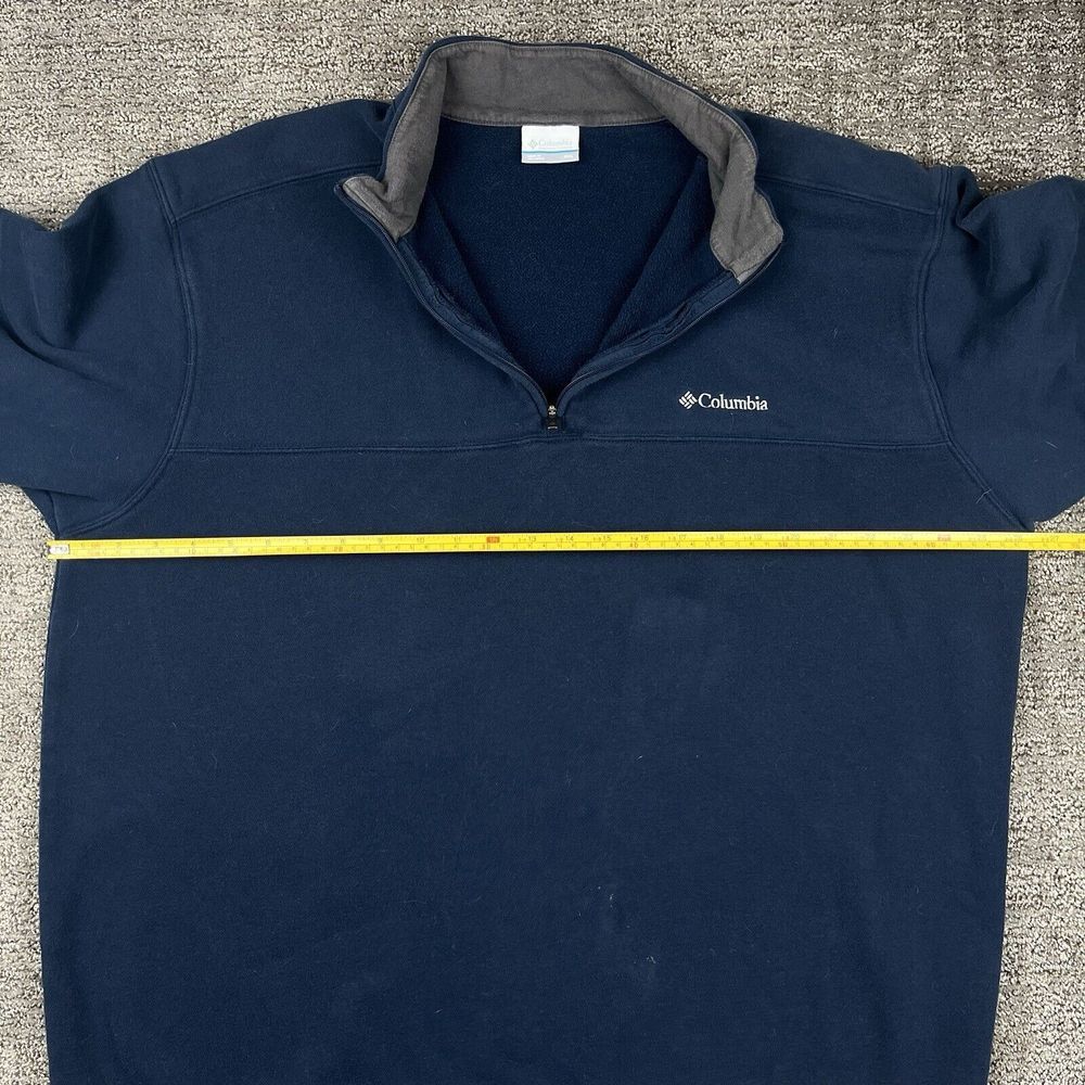 Columbia Hart Mountain Half Zip Shirt Long Sleeve Navy Blue Pullover Men's XXL - Picture 11 of 16